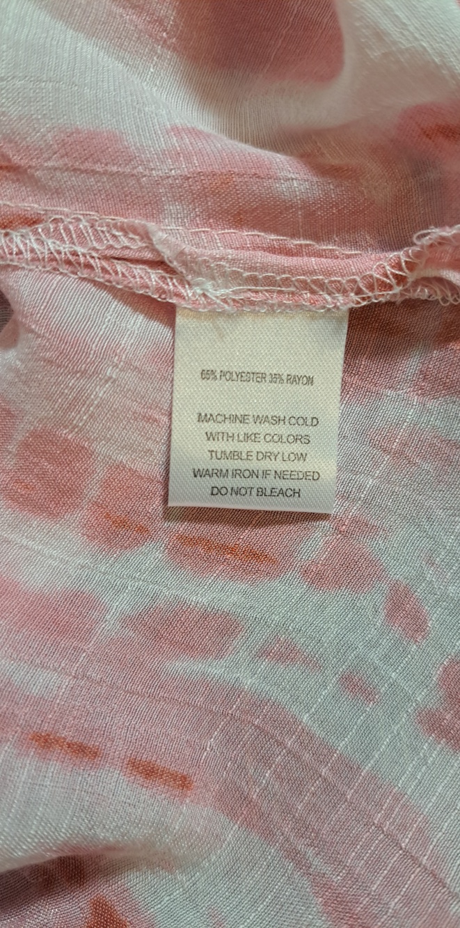 Indigo Rose Pink Tie-Dye Button Front Shirt Dress Bathing Suit Cover Up Size 2X - Picture 7 of 12